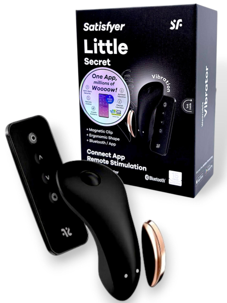 Клиторальный смарт-вибростимулятор для ношения черный Little Secret Satisfyer 