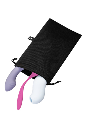 Мешочек для хранения игрушек черный Treasure Bag, L Satisfyer 