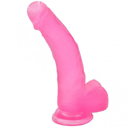 Фаллос на присоске Jelly Studs Crystal Dildo Large розовый 20 см