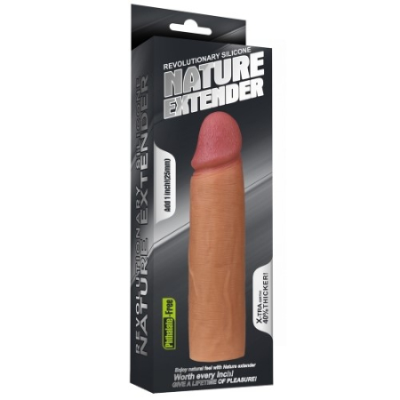 Удлиняющая насадка на пенис Revolutionary Silicone Nature Extender + 4 см