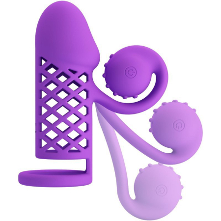 Удлиняющая насадка с вибростимуляцией клитора Romance Mind-blowing