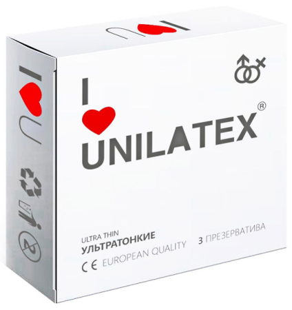 Презервативы ультратонкие Unilatex Ultrathin (3 шт)
