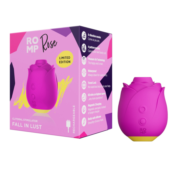 Бесконтактный вакуумный клиторальный стимулятор Romp Suction Rose