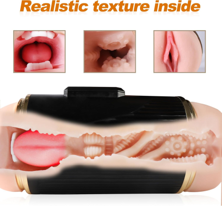 Автоматический мастурбатор вагина и ротик с зубками Juicy Lamour