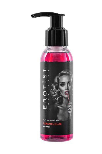 Разогревающее массажное масло с ароматом барбариса Erotist Caramel Club (100 мл)