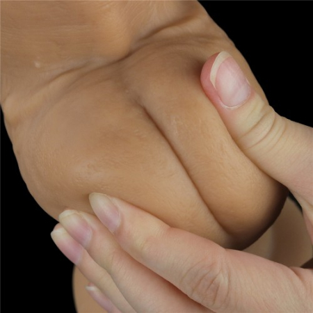 Реалистичный фаллос с высоко посаженной мошонкой Lovetoy Silicone Cock 30 см