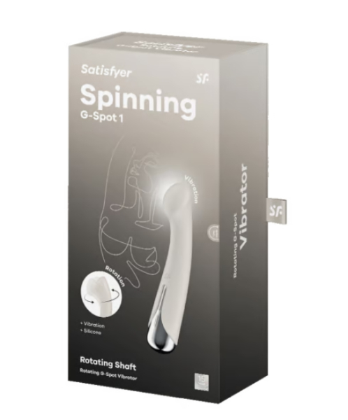 Вибратор с ротаций бежевый Satisfyer Spinning G-Spot 1