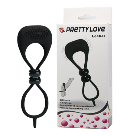 Двойная утяжка (лассо) на пенис с вибрацией Locker Pretty Love