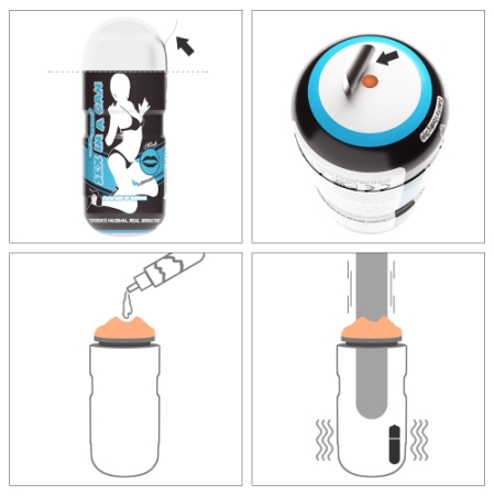 Мастурбатор в колбе ротик Sex In A Can Mouth Stamina Tunnel с вибрацией