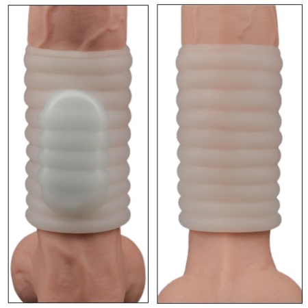 Рельефная вибронасадка на пенис Vibrating Wave Knights Ring