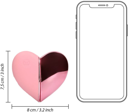 Перезаряжаемый вибратор-сердце с функцией пульсации розовый Tapping Heart Vibrator