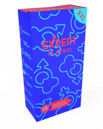 Презервативы увеличенного размера EXPERT Classic XXL (15 шт)