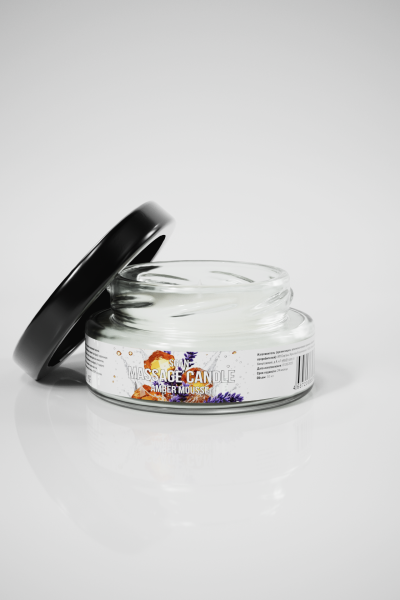 Массажная свеча с кокосовым воском и эфирными маслами "Янтарный мусс" SGAN (50 мл)