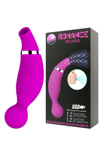 Вибратор с всасывающей насадкой Romance Pecker (Baile MC22)