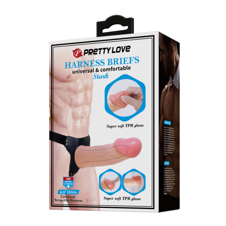 Страпон с трусами Pretty Love Harness Briefs Stark 