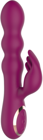 Перезаряжаемый вибратор-кролик с массажем бусинами AN Stamen
