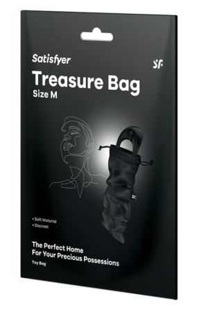Мешочек для хранения секс игрушек черный Treasure Bag M Satisfyer 