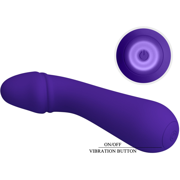 Перезаряжаемый гибкий вибратор для точки G Pretty Love Cetus Super Soft Silicone синий