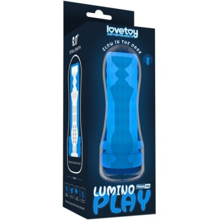 Прозрачный мастурбатор светящийся в темноте Lumino Play Pocketed Masturbator