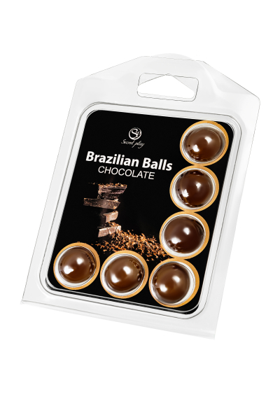 Массажное масло с ароматом шоколада Secret Play Brazilian Balls (6х4 г)