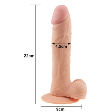 Реалистичный фаллоимитатор на присоске The Ultra Soft Dude 22 см