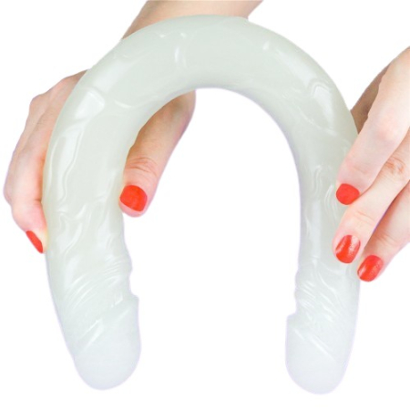 Двойной фаллоимитатор светящийся в темноте Lumino Play Double Dildo 37 см