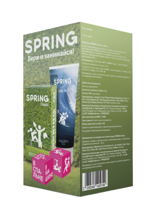 Набор SPRING с лубрикантом Easy Go, презервативами Classic №12 и игральными кубиками