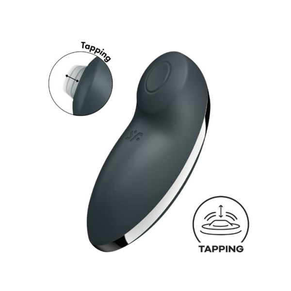 Клиторальный вибростимулятор с пульсацией серыйTap аnd Climax 2 Satisfyer 