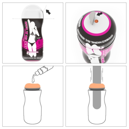 Мастурбатор в колбе вагина Sex In A Can Vagina Lotus Tunnel 