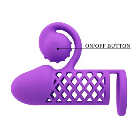 Удлиняющая насадка с вибростимуляцией клитора Romance Mind-blowing