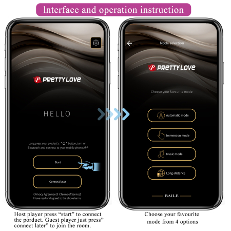 Смарт-виброяйцо с поступательными движениями Pretty Love Klay