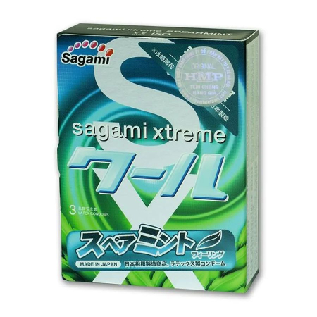 Презервативы латексные с ароматом мяты Sagami Xtreme Mint (3 шт)
