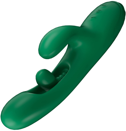 Инновационный перезаряжаемый вибратор-кролик зеленый Amovibe Zenora