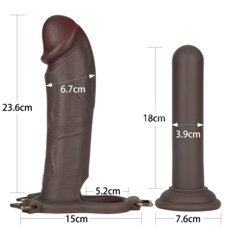 Фаллопротез на ремнях Ingen 10'' Enhanced Set XS/S/M 23,6 см