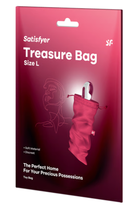 Мешочек для хранения секс игрушек розовый Treasure Bag, L Satisfyer 