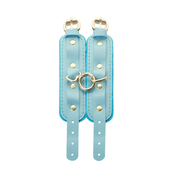 Наручники скругленные тиффани (фетр, золото)