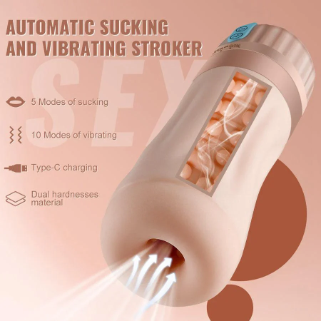 Реалистичный мастурбатор с эффектом вакуума