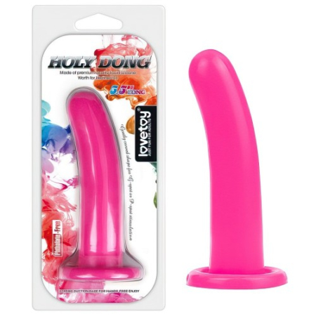 Фаллоимитатор на присоске Holy Dong Medium розовый 15 см