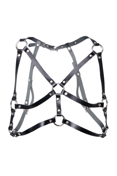 Портупея черная из натуральной кожи Pecado "Соблазн"