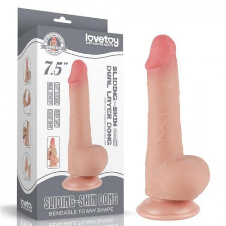 Фаллоимитатор 7.5'' Sliding Skin Dual Layer Dong Flesh