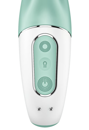Расширяющийся анальный вибратор зеленый Air Pump Bunny 5 Satisfyer 