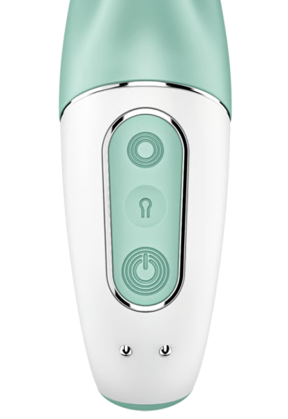 Расширяющийся анальный вибратор зеленый Air Pump Bunny 5 Satisfyer 