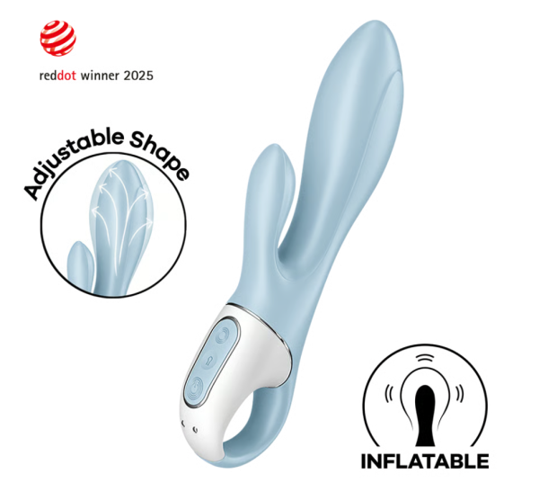 Надувной вибратор-кролик светло-голубой Air Pump Bunny 1 Satisfyer 