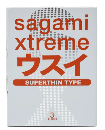 Презервативы латексные ультратонкие Sagami Xtreme Superthin (3 шт)