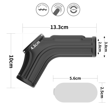 Рельефная вибронасадка на пенис и мошонку Vibrating Ridge Knights Ring with Scrotum Sleeve