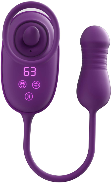Инновационный перезаряжаемый стимулятор с двойной стимуляцией фиолетовый Amovibe Nebula Orbit