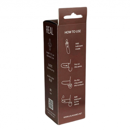 Фаллоудлинитель с двусторонним рельефом Real Extra Size Bubbles