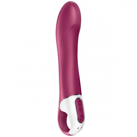 Смарт-вибратор с функцией нагрева бордовый Big Heat Satisfyer