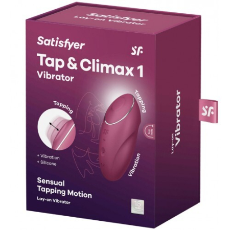 Вибростимулятор с функцией "жидкий воздух" красный Satisfyer Tap & Climax 1