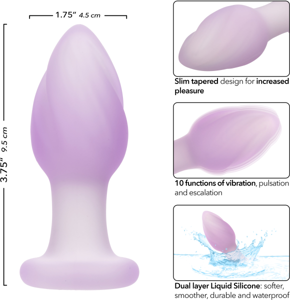 Анальная пробка перезаряжаемая с вибрацией Lavender Haze Ridge